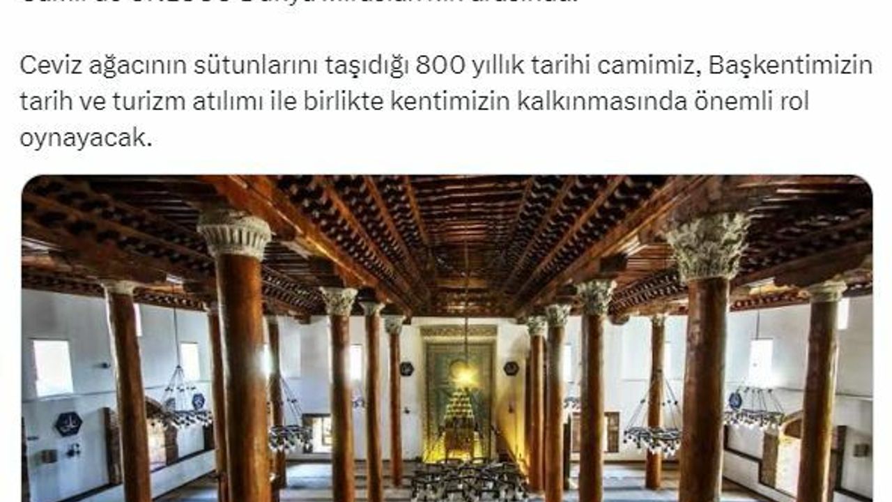 Mansur Yavaş: “Aslanhane Camii De Unesco Dünya Mirasları'nın Arasında”
