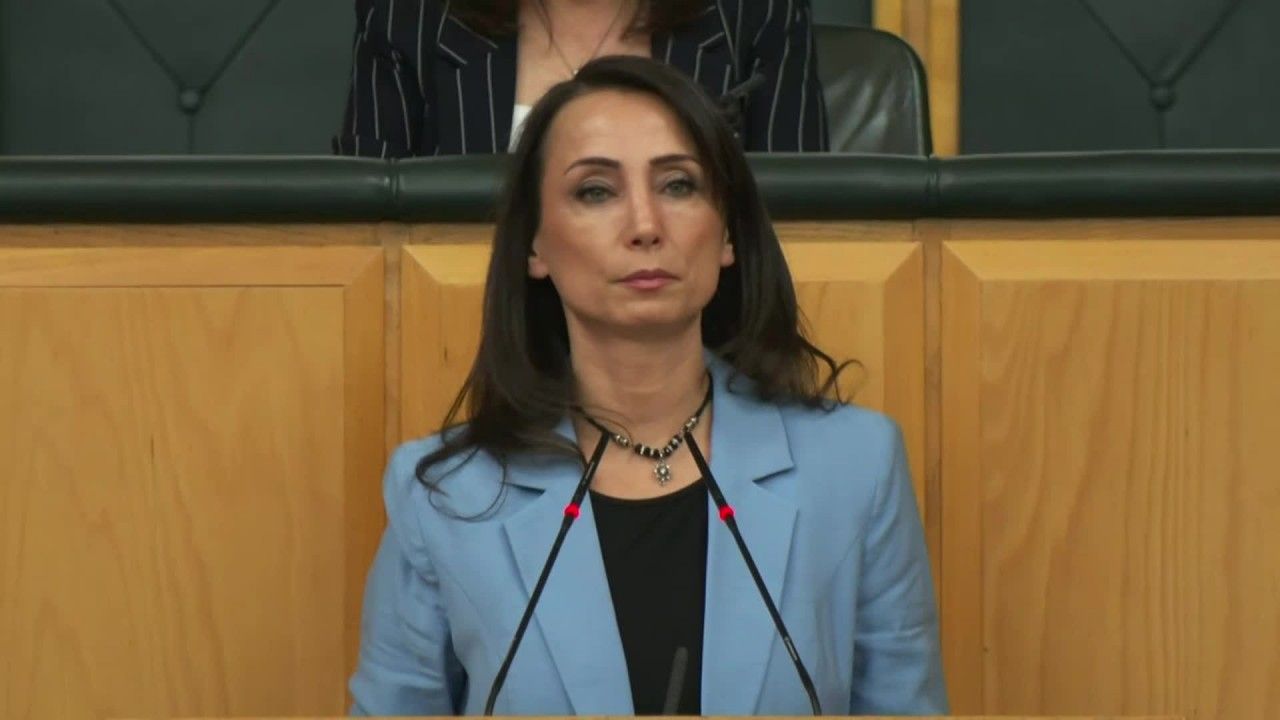 DEM Parti grup toplantısı...Tülay Hatimoğulları: Saray eşrafı ve küçük ortağı şunu iyi bilsin ki bu dava Türkiye tarihinin en büyük siyasi kumpas davasıdır" (2)
