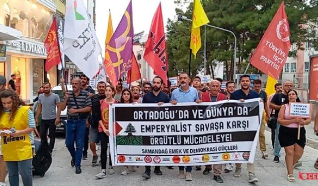 Samandağ’da emperyalist savaş politikaları protesto edildi