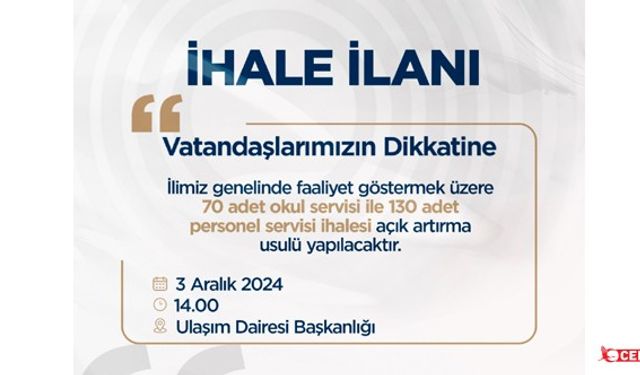 HBB 70 Okul Servisi, 130 Personel Servisi İçin İhaleye Çıkıyor