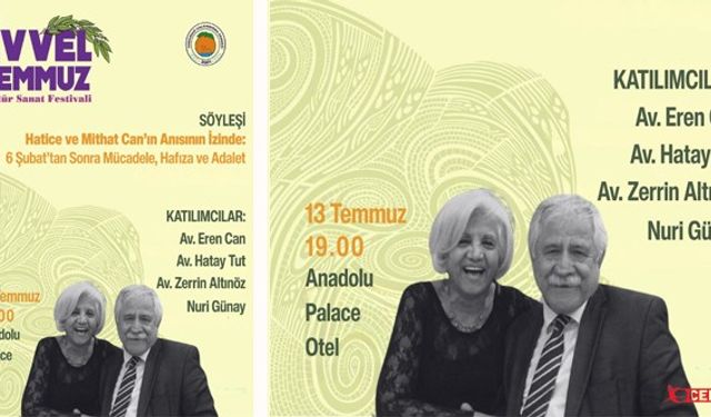 Hatice Ve Mithat Can'ın Anısına:  Samandağ'da Adalet Ve Hafıza Buluşması
