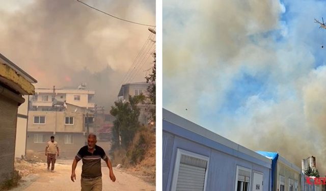 Antakya’da orman yangını yerleşim yerlerine sıçradı: Evler ve hayvanlar tahliye ediliyor