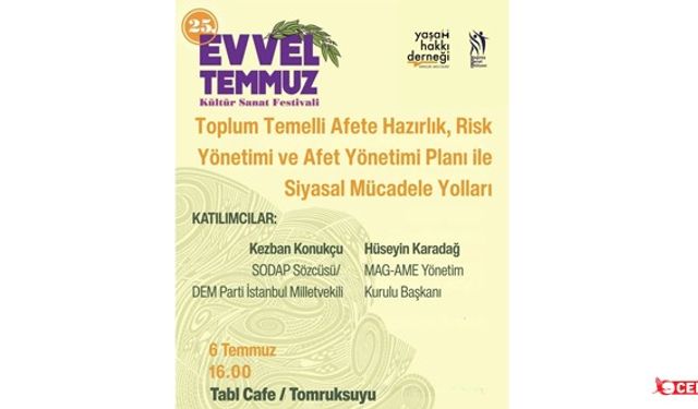 Tomruksuyu'ndaki Konserler Ertelendi:  Evvel Temmuz Festivali Programında Güncelleme