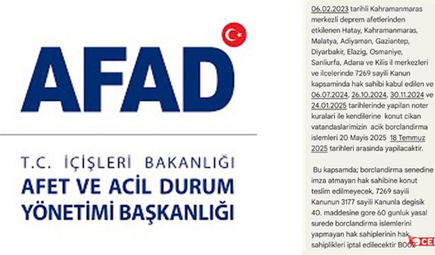 60 Günlük Süre Kritik! İmzalamayana Konut Verilmeyecek