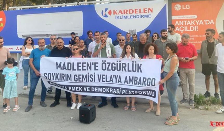 Hatay'dan Gazze İçin Dayanışma Çağrısı: “Madleen'e Özgürlük, Gazze'ye Adalet”